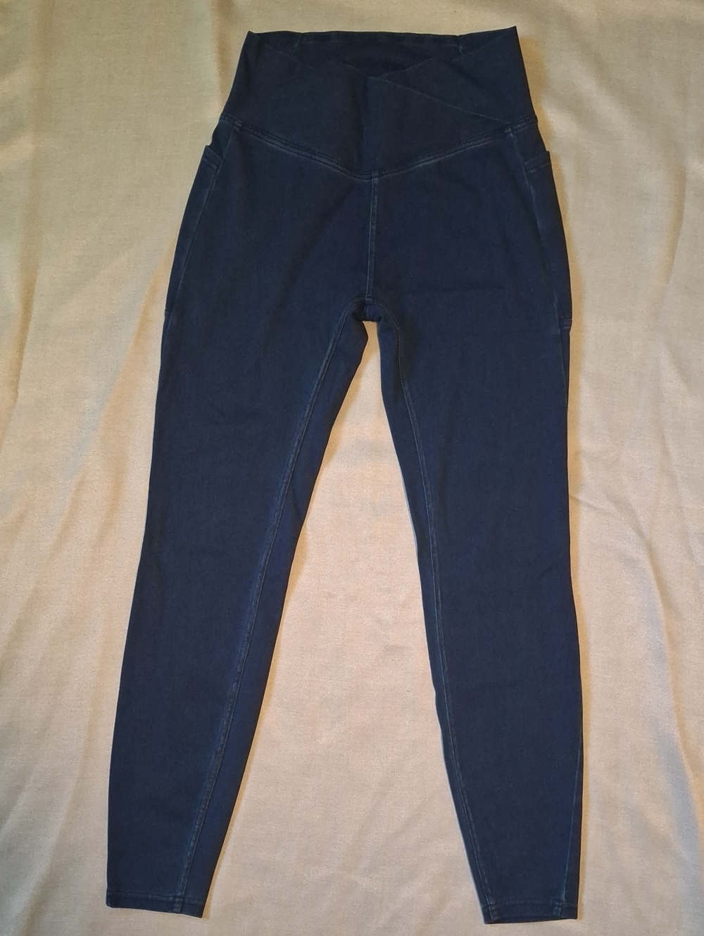 Halara Jeany Crossover V-Waist Denim Style Leggings Jeggings Size M